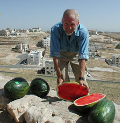 Doug Clark slaughtering watermelons