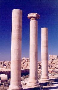 Restored Columns on Machaerus (photo by Carmen Clark)