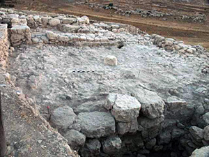 Large Cobbled Sacred Precinct over Which Were Found Pieces of Several Model Shrines