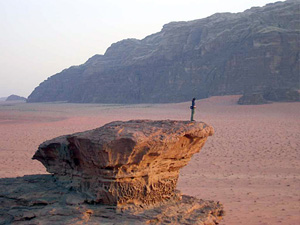 Kristy Huber Taking in the Expanse of Wadi Rum