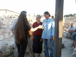 Andrea DeGagne and Kristy Huber Accepting Their Stone Fragments