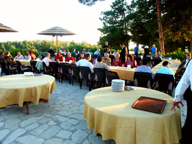 Mensef at Seven Hills Restaurant which overlooks `Umayri and the Madaba Plains