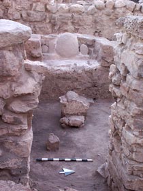 The cultic niche and presentation altar in the palace/temple of Field B