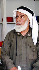 Mohamad the tent-maker in Madaba pondering