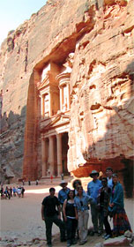 Part of the group in Petra