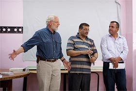 Doug Clark introducing our two DoA representatives Adnan Rafayah and Abdelrahim Al-Dwikat