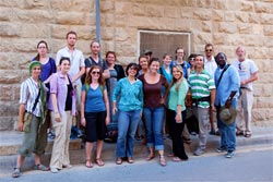 Part of `Umayri team hosted in Madaba after the conference by David and Amanda Hopkins