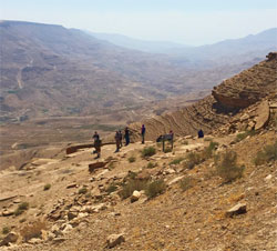 View from Lahun down the Wadi Mujib