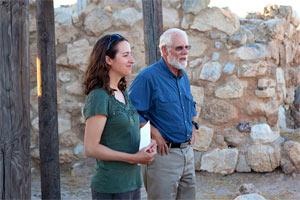 Monique Vincent and Doug Clark in the "four-room" house at `Umayri