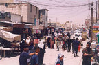 Street scene in the Baqa' Refugee Camp on a typical day.