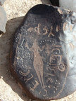 Petraglyph of the Lady with the Frizzled Hair from the Wadi Rajil in eastern Jordan. (Photo by Nancy Coinman)
