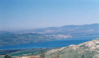 View of the Sea of Galilee (Tiberias in the center), looking northwest from Umm Qays, Roman Gadara (photo: Carmen Clark)